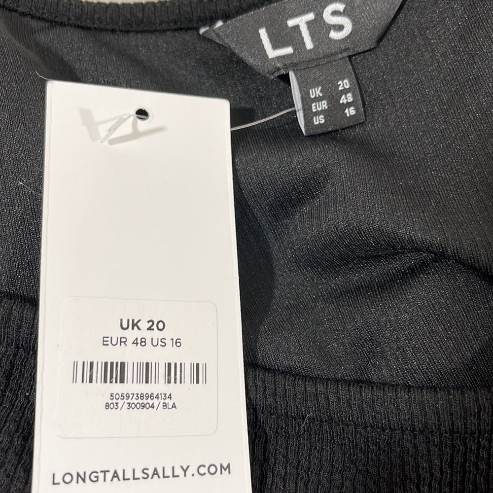 LTS Tall Black Cut Out Detail Mini Dress Size 16 NEW - Picture 10 of 15